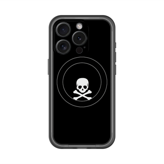 スリムプロテクションプレミアムケース with MagSafe［ スカル - Black ］
