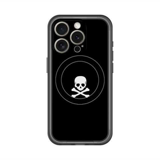 スリムプロテクションプレミアムケース with MagSafe［ スカル - Black ］