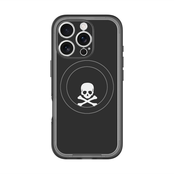スリムプロテクションプレミアムケース with MagSafe［ スカル - Black ］