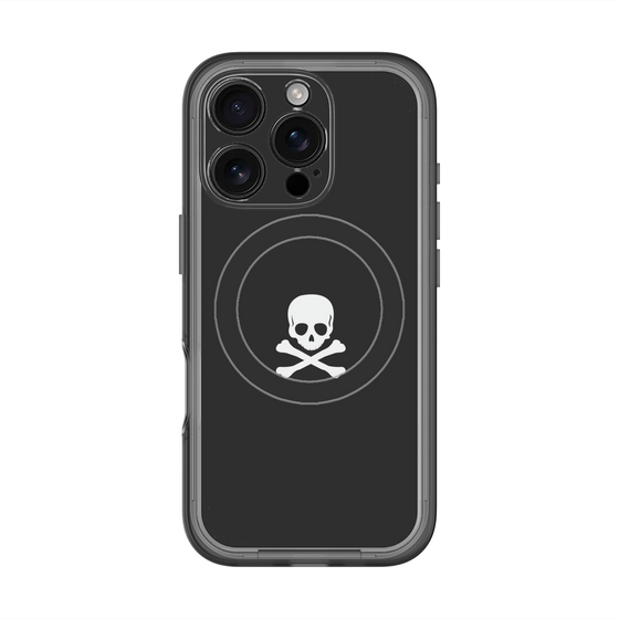 スリムプロテクションプレミアムケース with MagSafe［ スカル - Black ］