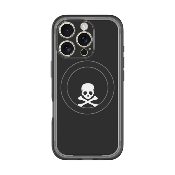 スリムプロテクションプレミアムケース with MagSafe［ スカル - Black ］
