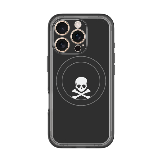スリムプロテクションプレミアムケース with MagSafe［ スカル - Black ］