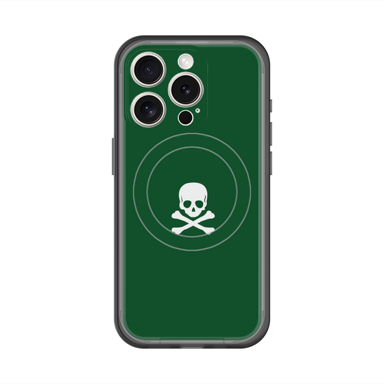 スリムプロテクションプレミアムケース with MagSafe［ スカル - Green ］