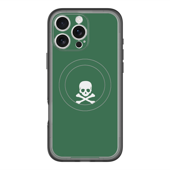 スリムプロテクションプレミアムケース with MagSafe［ スカル - Green ］