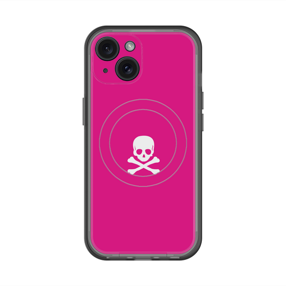 スリムプロテクションプレミアムケース with MagSafe［ スカル - Pink ］