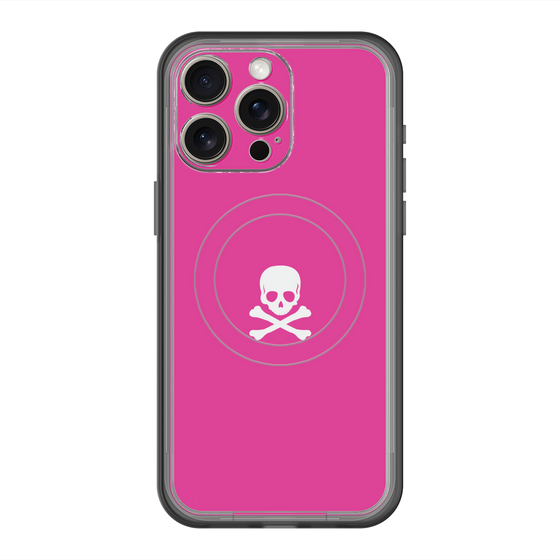 スリムプロテクションプレミアムケース with MagSafe［ スカル - Pink ］