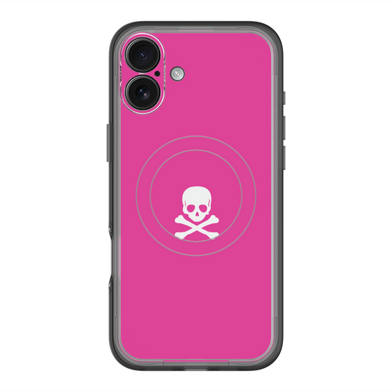スリムプロテクションプレミアムケース with MagSafe［ スカル - Pink ］