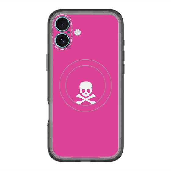 スリムプロテクションプレミアムケース with MagSafe［ スカル - Pink ］