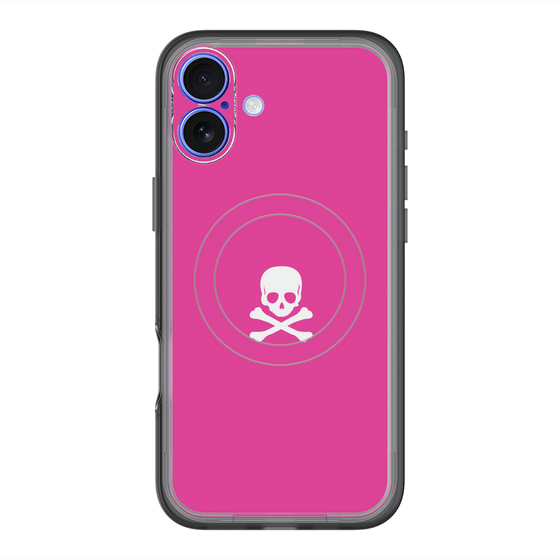 スリムプロテクションプレミアムケース with MagSafe［ スカル - Pink ］