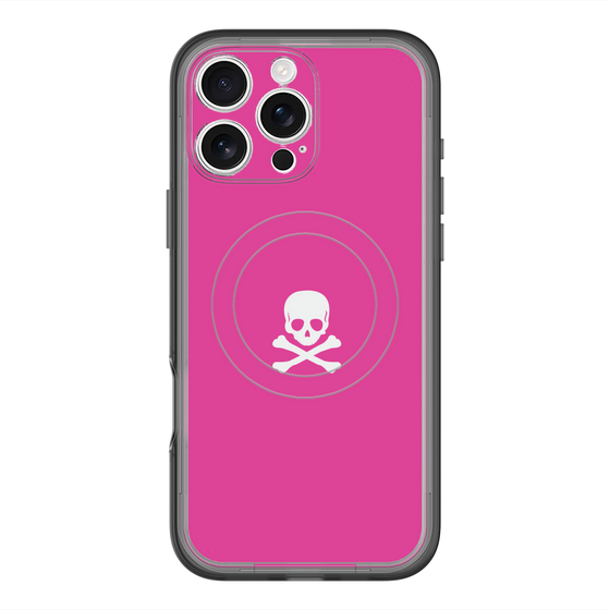 スリムプロテクションプレミアムケース with MagSafe［ スカル - Pink ］