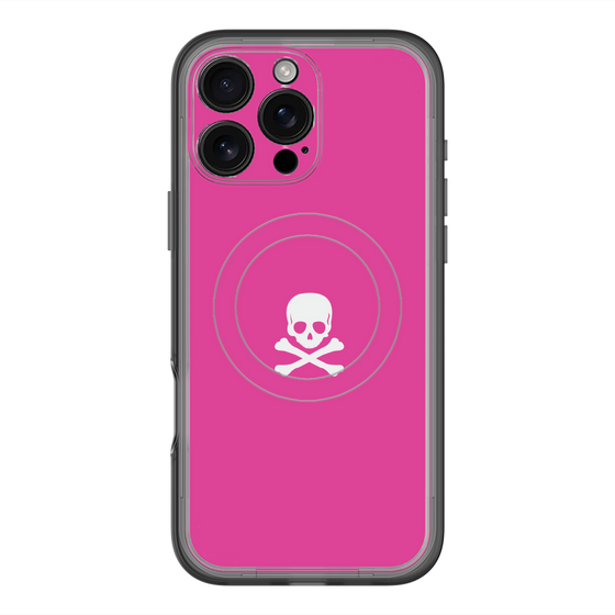 スリムプロテクションプレミアムケース with MagSafe［ スカル - Pink ］