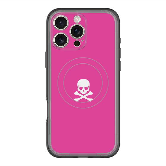スリムプロテクションプレミアムケース with MagSafe［ スカル - Pink ］