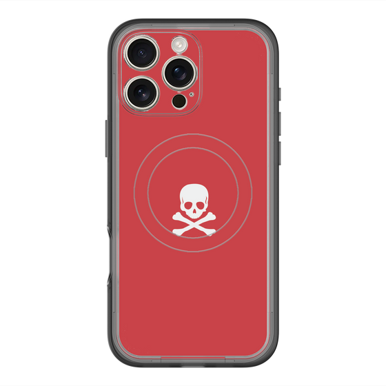 スリムプロテクションプレミアムケース with MagSafe［ スカル - Red ］