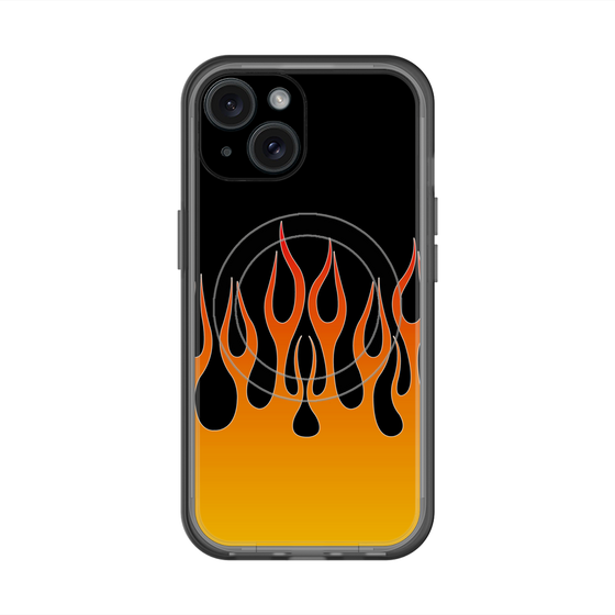 スリムプロテクションプレミアムケース with MagSafe［ 炎 - Orange ］