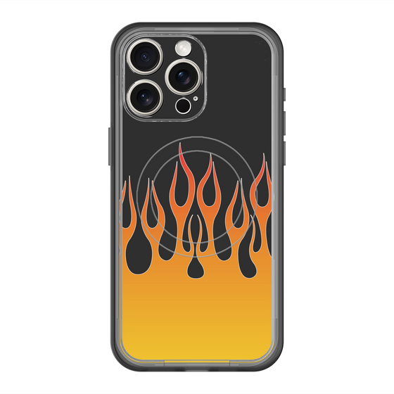 スリムプロテクションプレミアムケース with MagSafe［ 炎 - Orange ］