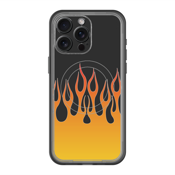 スリムプロテクションプレミアムケース with MagSafe［ 炎 - Orange ］