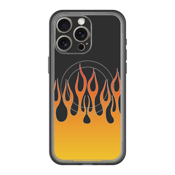 スリムプロテクションプレミアムケース with MagSafe［ 炎 - Orange ］