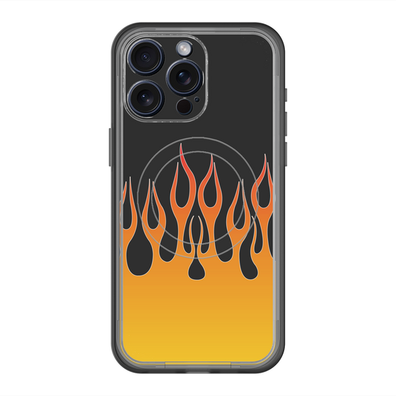 スリムプロテクションプレミアムケース with MagSafe［ 炎 - Orange ］