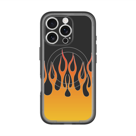 スリムプロテクションプレミアムケース with MagSafe［ 炎 - Orange ］