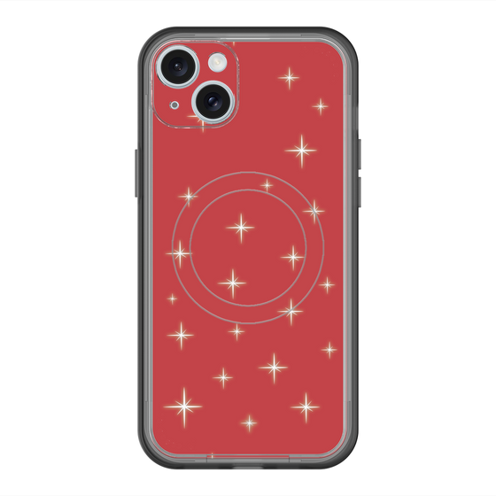 スリムプロテクションプレミアムケース with MagSafe［ Glitter - Red ］