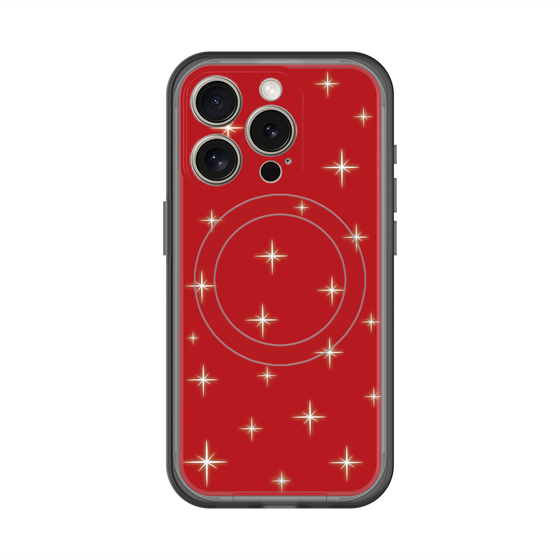 スリムプロテクションプレミアムケース with MagSafe［ Glitter - Red ］