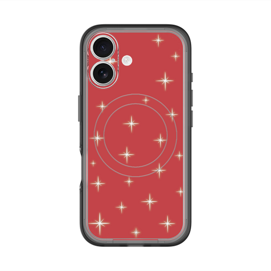 スリムプロテクションプレミアムケース with MagSafe［ Glitter - Red ］