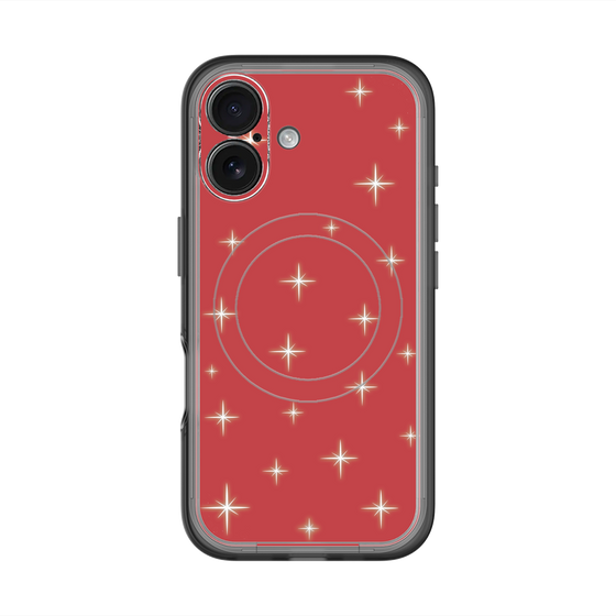 スリムプロテクションプレミアムケース with MagSafe［ Glitter - Red ］