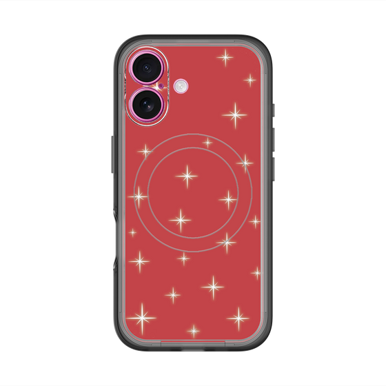 スリムプロテクションプレミアムケース with MagSafe［ Glitter - Red ］