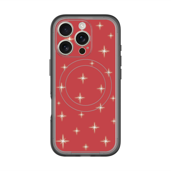 スリムプロテクションプレミアムケース with MagSafe［ Glitter - Red ］