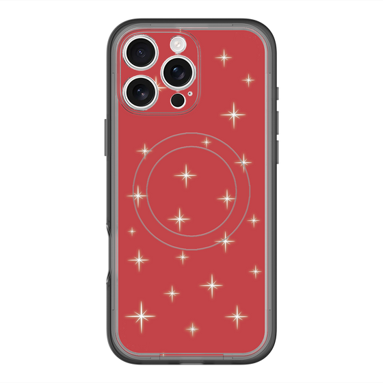 スリムプロテクションプレミアムケース with MagSafe［ Glitter - Red ］