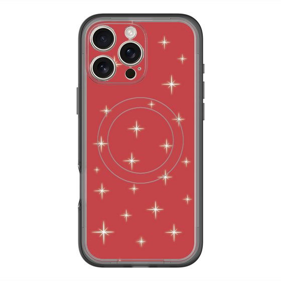 スリムプロテクションプレミアムケース with MagSafe［ Glitter - Red ］