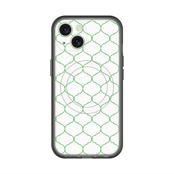 スリムプロテクションプレミアムケース with MagSafe［ Moroccan1 -Green ］