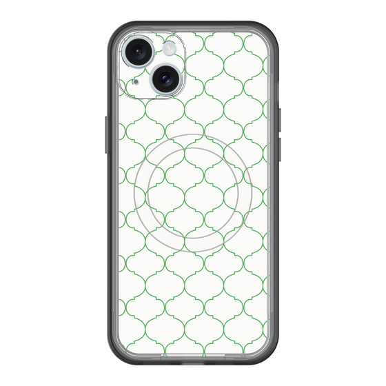 スリムプロテクションプレミアムケース with MagSafe［ Moroccan1 -Green ］