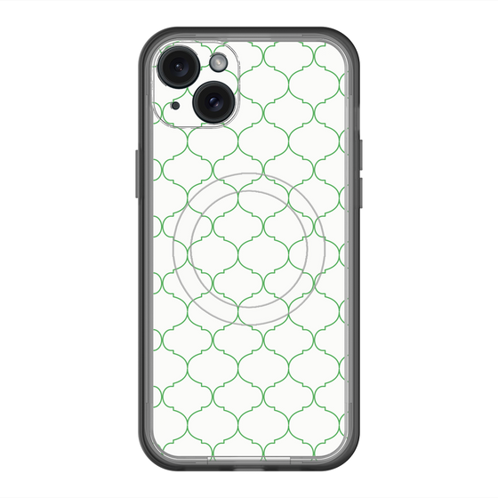 スリムプロテクションプレミアムケース with MagSafe［ Moroccan1 -Green ］