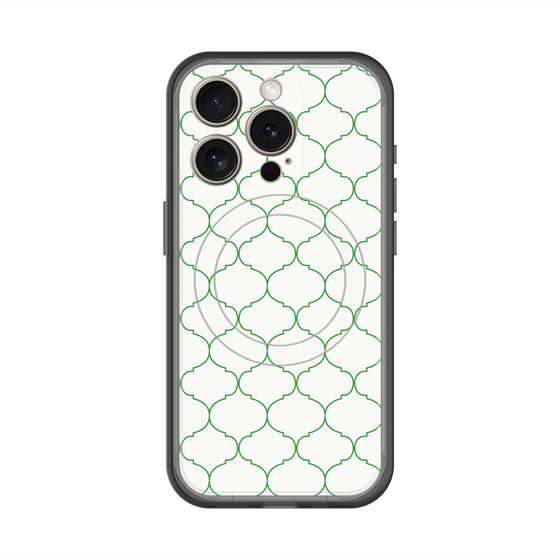 スリムプロテクションプレミアムケース with MagSafe［ Moroccan1 -Green ］