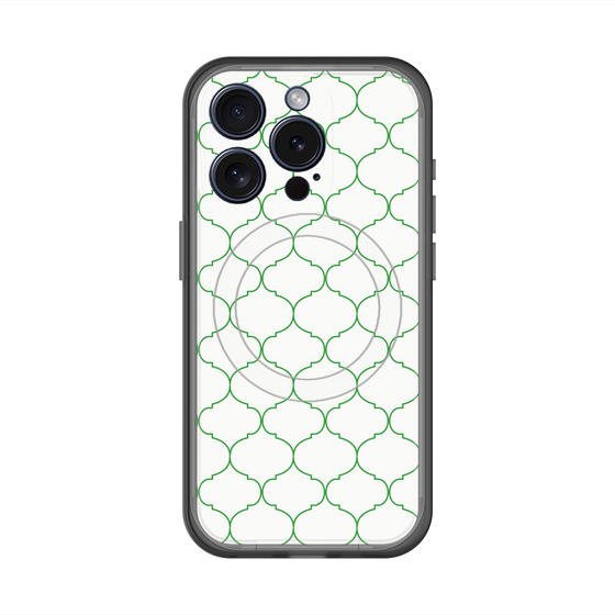 スリムプロテクションプレミアムケース with MagSafe［ Moroccan1 -Green ］
