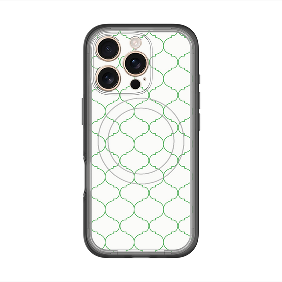 スリムプロテクションプレミアムケース with MagSafe［ Moroccan1 -Green ］