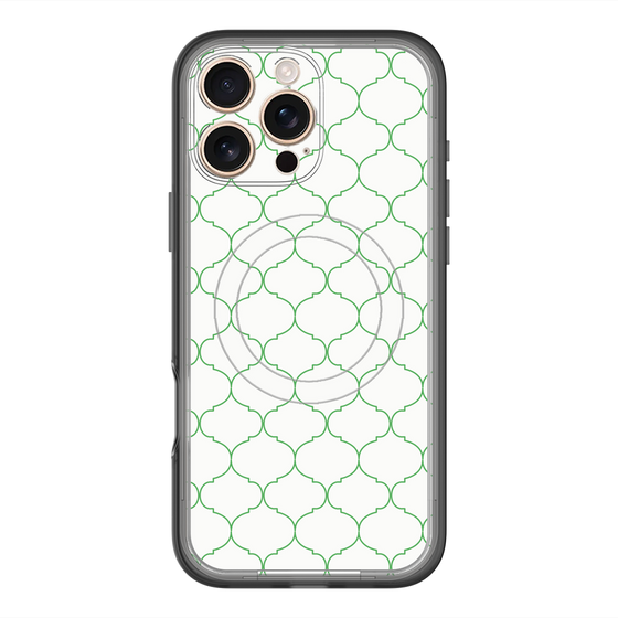 スリムプロテクションプレミアムケース with MagSafe［ Moroccan1 -Green ］