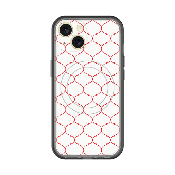 スリムプロテクションプレミアムケース with MagSafe［ Moroccan1 -Red ］