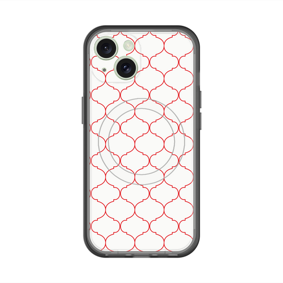 スリムプロテクションプレミアムケース with MagSafe［ Moroccan1 -Red ］