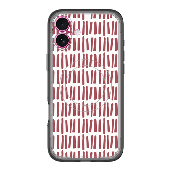 スリムプロテクションプレミアムケース with MagSafe［ Nordic - Red ］
