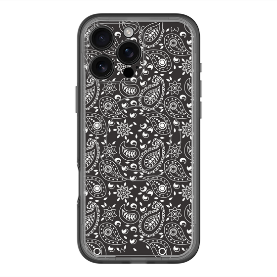 スリムプロテクションプレミアムケース with MagSafe［ ペイズリー - Black ］