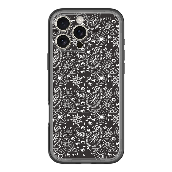 スリムプロテクションプレミアムケース with MagSafe［ ペイズリー - Black ］
