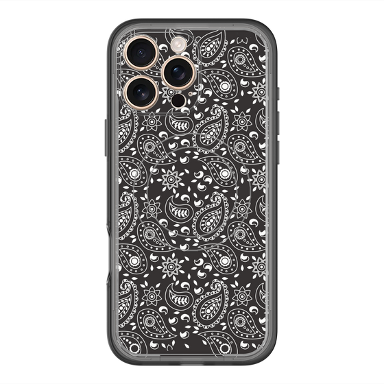 スリムプロテクションプレミアムケース with MagSafe［ ペイズリー - Black ］