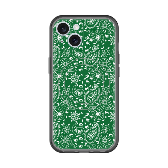 スリムプロテクションプレミアムケース with MagSafe［ ペイズリー - Green ］