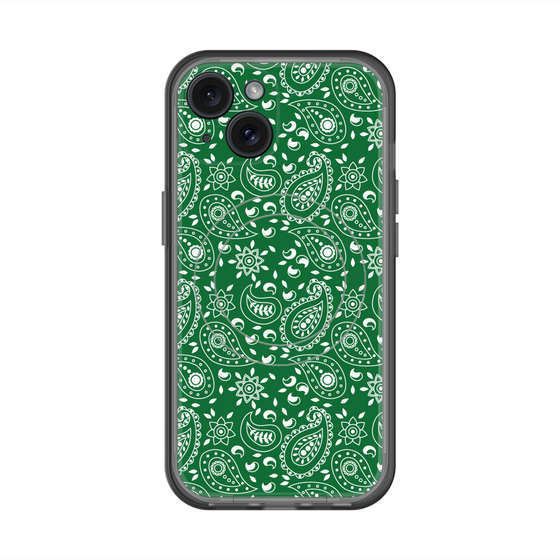 スリムプロテクションプレミアムケース with MagSafe［ ペイズリー - Green ］