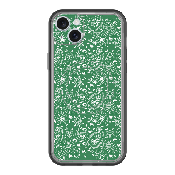 スリムプロテクションプレミアムケース with MagSafe［ ペイズリー - Green ］