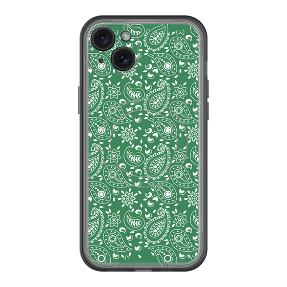 スリムプロテクションプレミアムケース with MagSafe［ ペイズリー - Green ］