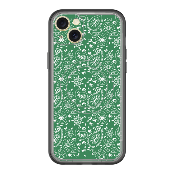 スリムプロテクションプレミアムケース with MagSafe［ ペイズリー - Green ］