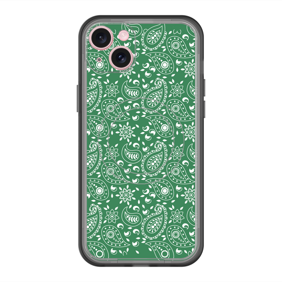 スリムプロテクションプレミアムケース with MagSafe［ ペイズリー - Green ］